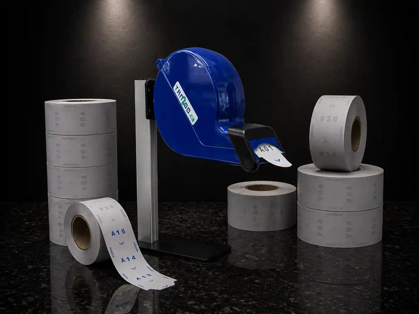 Take a number ticket dispenser with ticket rolls for queue management system