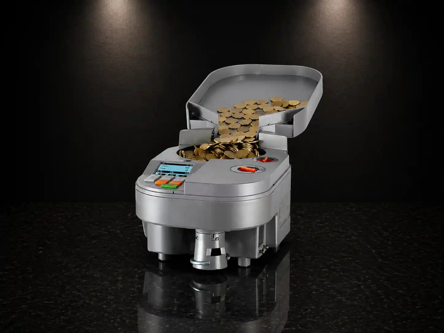 High-speed coin packager for rolling Canadian coins into paper wrappers