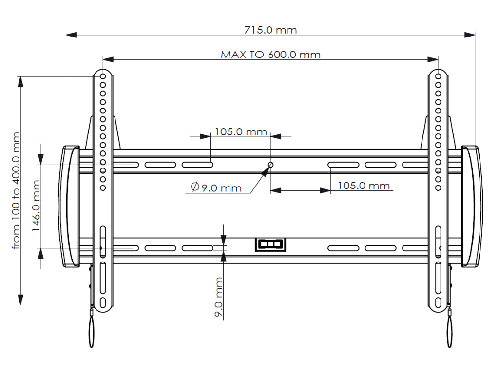 Fixed TV Wall Mount for 32" to 65", Ultra-Slim - Beartvmounts - BM-F3260125