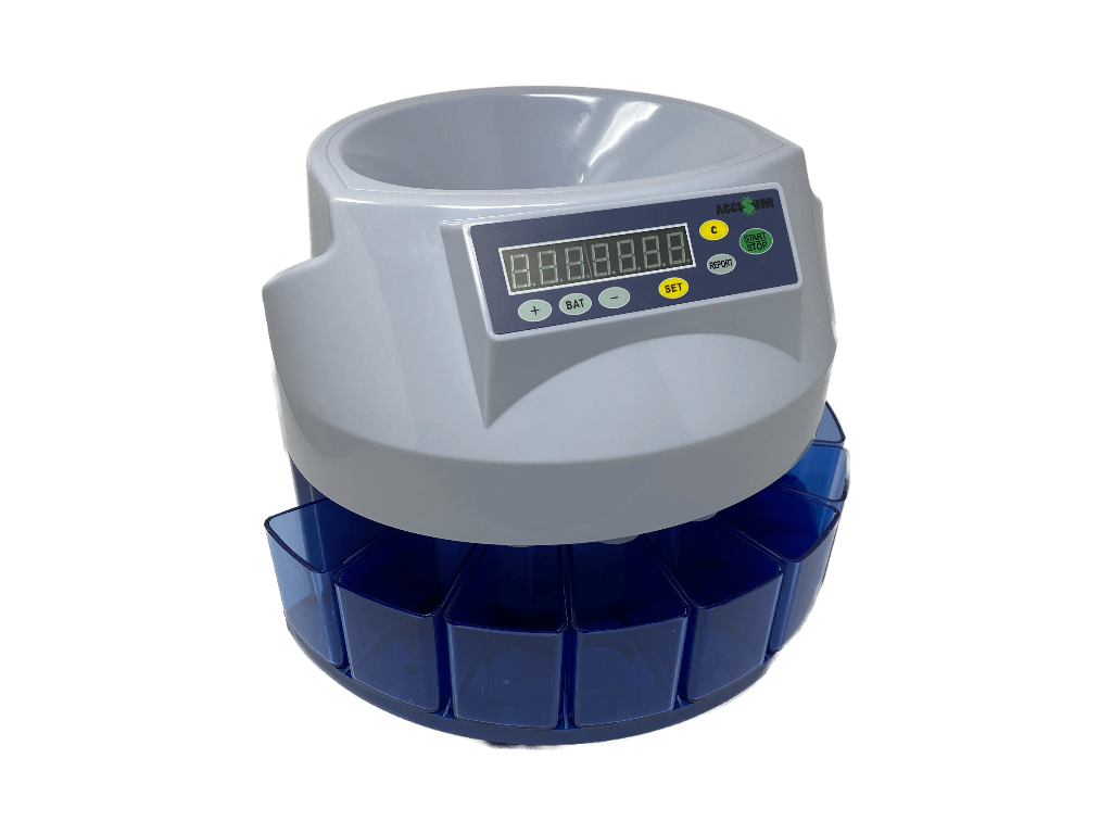Accusum SM-80, Commercial Grade Coin Counter and Sorter - ERGA Accusum